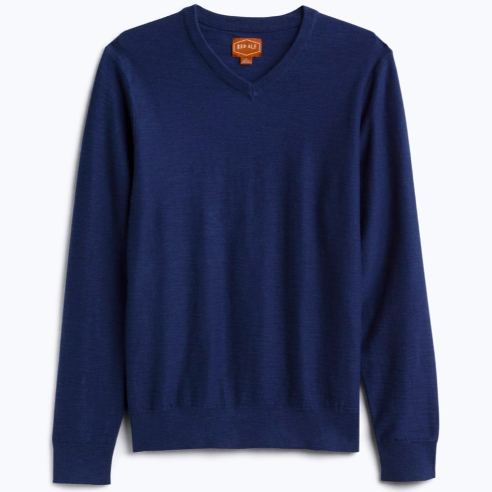 Red Ale by Alesbury Riverside Mens V-Neck Sweater Navy sz M